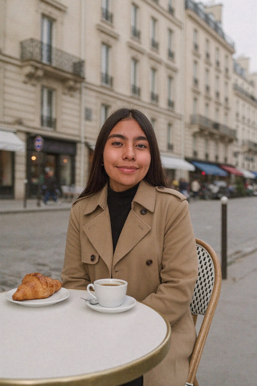 Daniela en Un café por la mañana